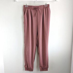 Essue Fashion Ankle Joggers in Dusty Rose - Size Small